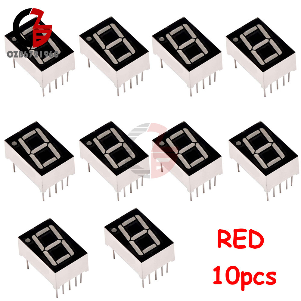 0.56-inch 1-digit 7-segment Common Positive LED Display Digital Tube Blue