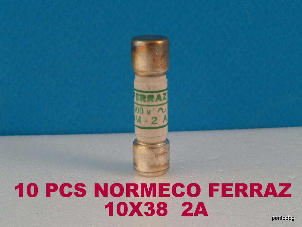 10 PCS FERRAZ NORMECO FUSE aM 10X38 2A 500V OLD STOCKS IN ORIGINAL BOX