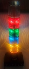 GE Signal Tower Light Stack Red Green Yellow Blue White Strobe SLCS5 Working