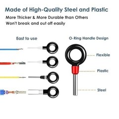 Terminal Removal Tool Kit 76Pcs Terminal Ejector Kit for Car Pin Extractor Black