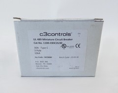 C3 Controls 1100-CB3C2U30 Mini Circuit Breaker 3P 30A MCB UL 489 – NEW Surplus!