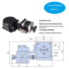 Motorized Rotary Table Optical Rotary Stage 100MM Bearing Scale PX110-100