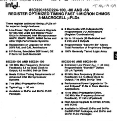QTY (7) N85C220-80 INTEL PLCC-28 uPLD NOS ..