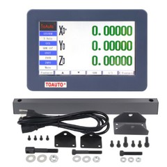 TOAUTO 3 Axis DRO+3pcs Glass Linear Scales Touch Screen LCD Digital Readout Kits