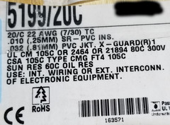 Alpha Wire 5199/20C 22/20C Xtraguard 1 Shielded Control Cable UL-21894 Gray /5ft