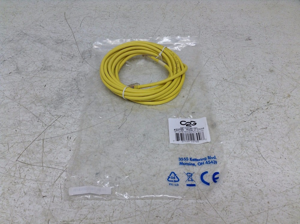 C2G 22700 14 Ft CAT5E Network Patch Cable Yellow New (TSC)
