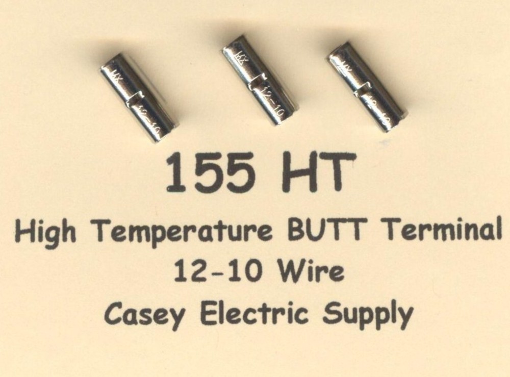 50 High Temperature BUTT Terminal Connectors #12-10 Wire Gauge AWG 900°F MOLEX