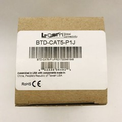 L-COM #BTD-CAT5-P1J SINGLE PORT DIN MNT:CAT5 PASSIVE POE