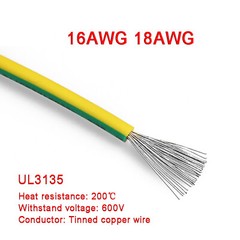 16/18AWG Flexible Silicone Wire Cable 600V, HIGH TMPE 200℃, Tinned Copper Wire