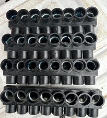 4- Burndy 1PLD600-8 Black Unitap UV Rated, 8 Ports, #4 – 600 AWG/kcmil