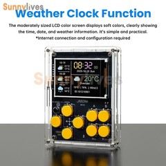 DIY Game Console Kit LCD Multifunctional Weather Clock AI Voice Dialogue Gift