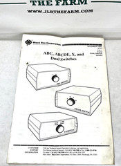 BLACK BOX, MODEL SWL025A-FFM, ABC DUAL SWITCHES, DATA COMMUNICATION, NOS, S