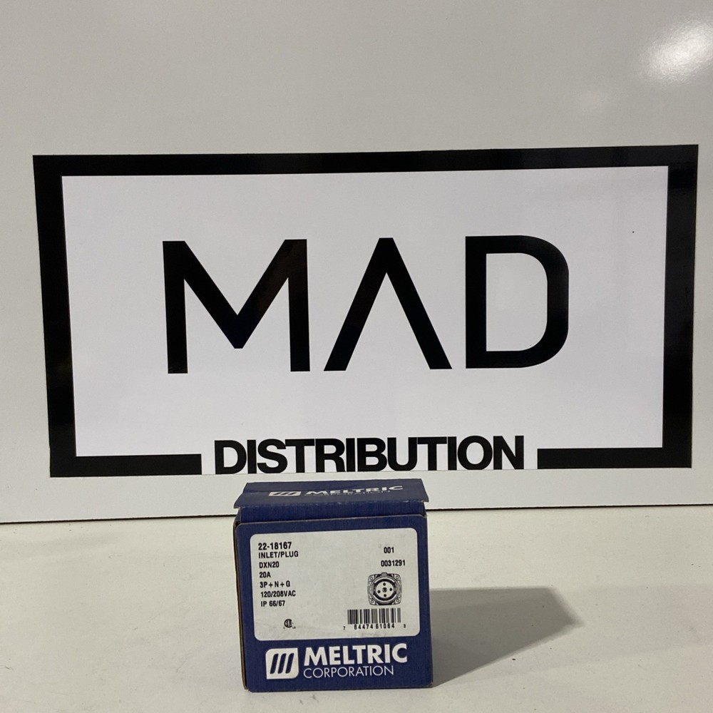 Meltric 22-18167 Inlet Plug DXN20 20A