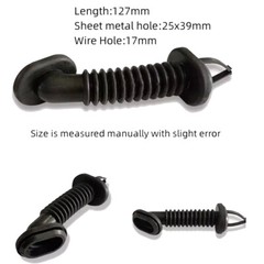 2PC 25x39mm Car Harness Wiring Door Tube Rubber Sleeve Dust-proof Oval Black HOT