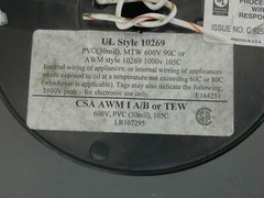 Allied UL Style 10269 Hook-up Wire 18 1 HARM CE/UL/CSA, Reel
