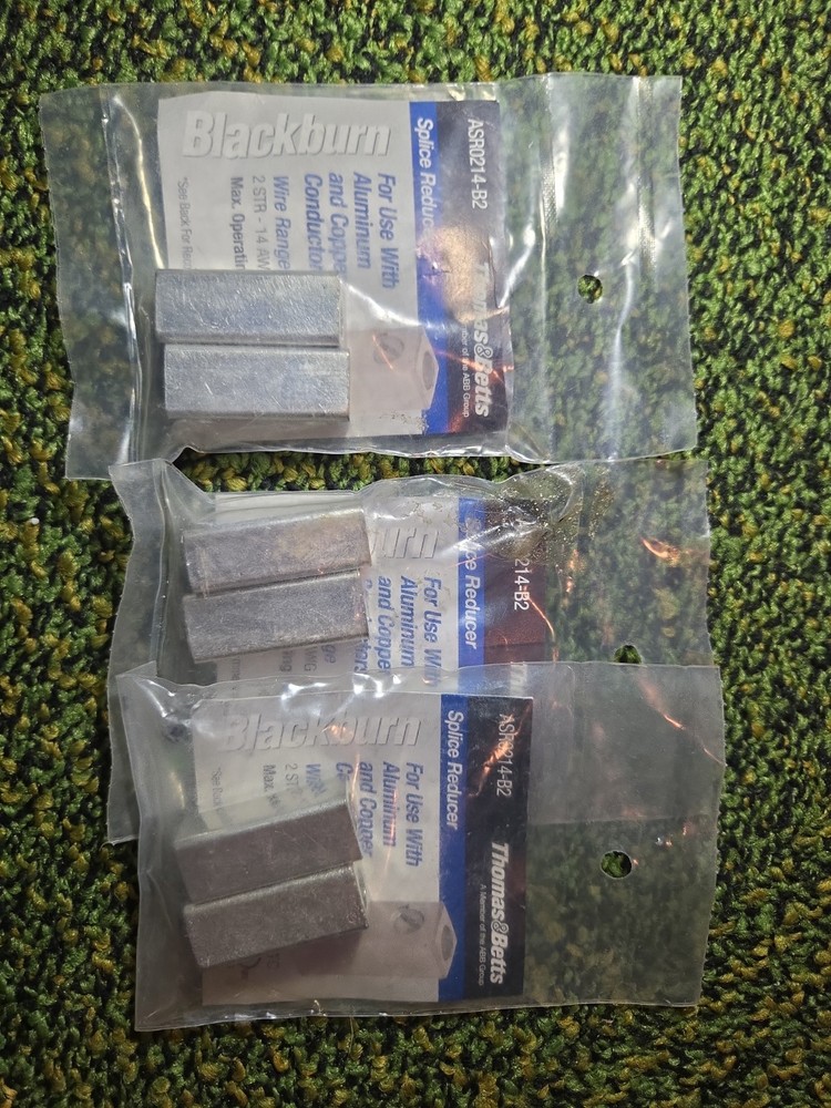 Blackburn ASR0214-B2 Dual-Rated Splicer Reducer 3 paks x 2 Piece Each, NOS