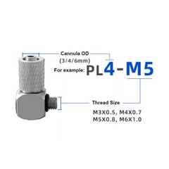M3-M6 Male Threaded Straight/Elbow Pneumatic Push In Fitting Pipe Tube Connector