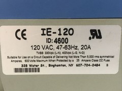 Control Concepts Islatrol Elite IE-120 Active Tracking Filter 120VAC 20A