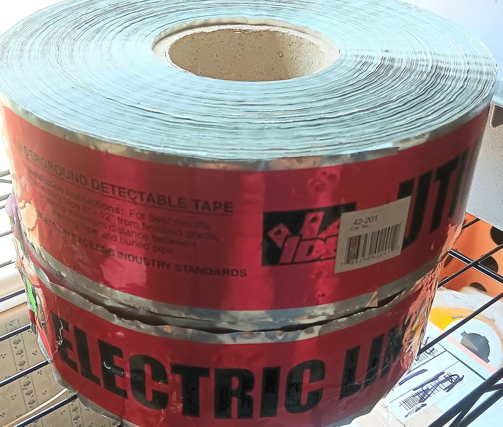 IDEAL ROLL 3″×1000′ DETECTABLE “CAUTION BURIED ELECTRIC LINE BELOW” 42-251