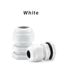 CABLE GLAND IP68 WATERPROOF BLACK /WHITE NYLON COMPRESSION PG7/9/11/13.5/16 ~48
