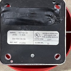 46T-G6-24 WHEELOCK – 6″ BELL – 115VAC – RED 24 VOC 0.063A FIRE ALARM SIGNALING