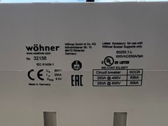 Wohner 32156 Busbar Adapter 250A 3 Pole New