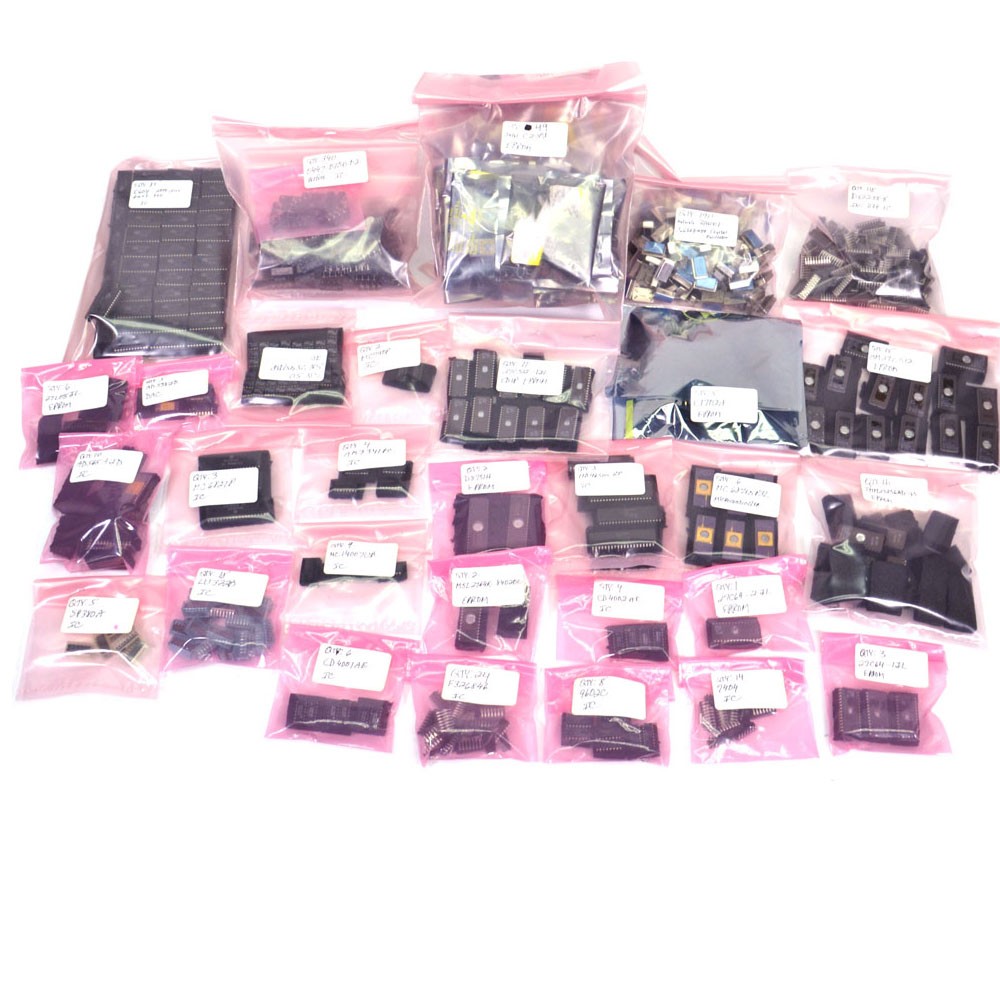 (Huge Lot of 1014) NEW Electronic Components IC EPROM Crystal Oscillator DAC