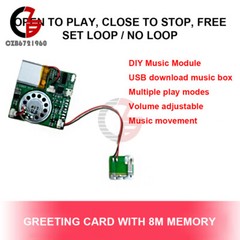 8M Recordable Sound Module Button Control MP3 Music Voice Player Board DIY Kit