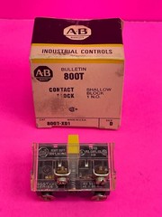 New Allen-Bradley 800T-XD1 Series D Contact Block, 30mm, 1N.O Shallow, 600V