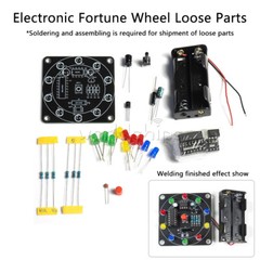LED Electronic Lucky Rotary Kit NE555 CD4017 DIY Practical Soldering Practice