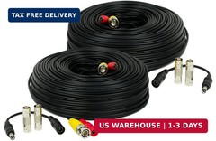 Amcrest 2-Pack 150 Feet Pre-Made All-in-One Siamese BNC Video and Power CCTV Sec