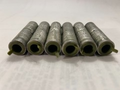 LOT OF 6 Ilsco AS-2/0 2/0 AWG Aluminum Compression Sleeves DIE NO. 10 Olive