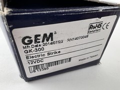 GEM GK-300 Electric Strike 12VDC Door Lock Assembly Stainless Steel New Open Box