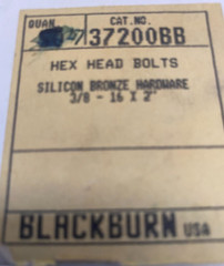 Blackburn USA 37200BB Silicon bronze hex head bolt 3/8 – 16 X 2 1/2