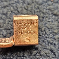 (QTY 6) ILSCO D218: Terminal Lug 1/0-6CU XT-0