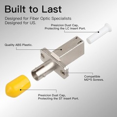 5 Piece LC Female ST Female Simplex Single Mode Fiber Optic Coupler Adapter