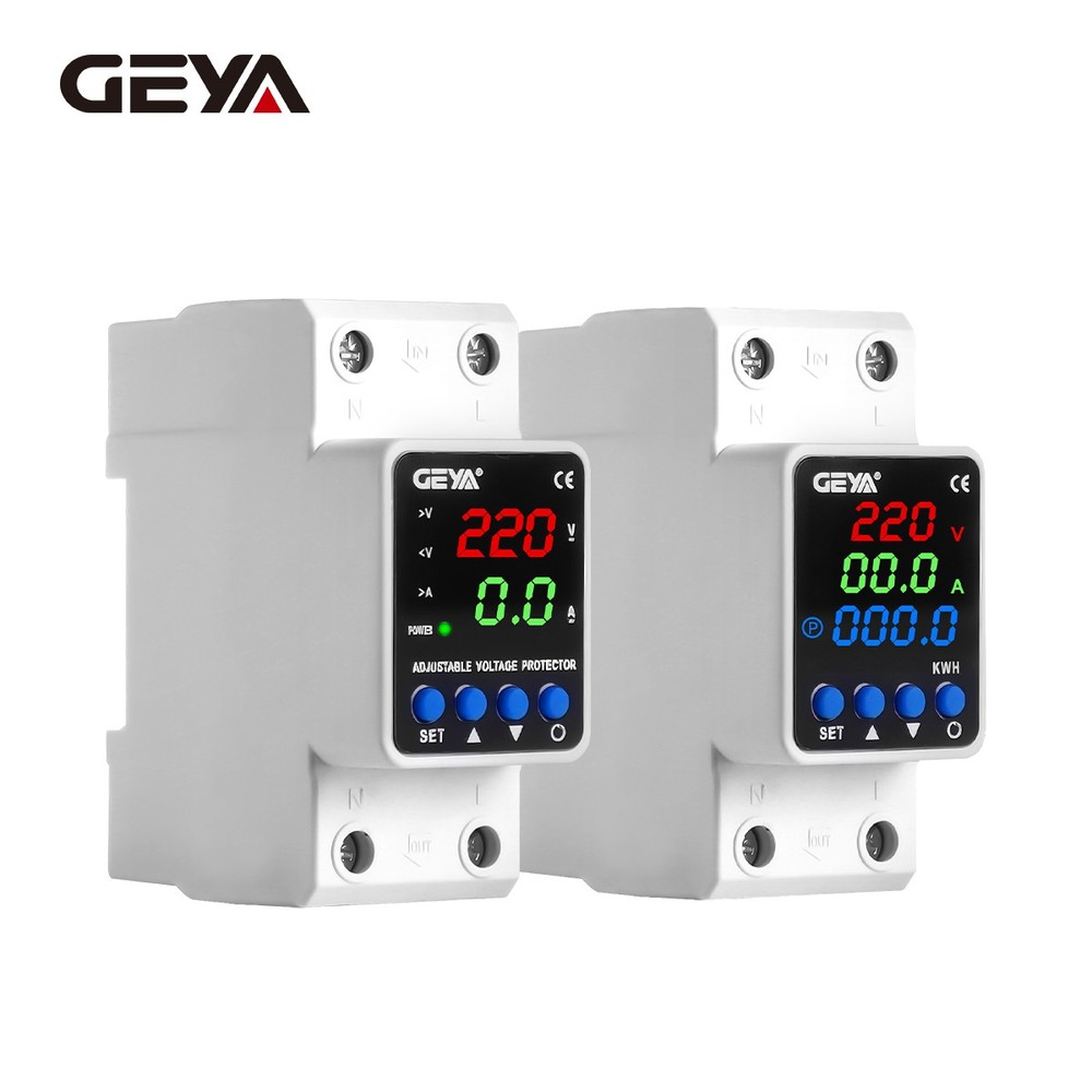 GEYA GPS6 Digital Display Voltage Current KWH Protection Device Protection 2P 40/63/80A 220