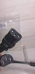 NEMA Splitter Cord C14 to 2X C13 Y Splitter Cord 1 Foot, 10A/250V, 18/3 AWG