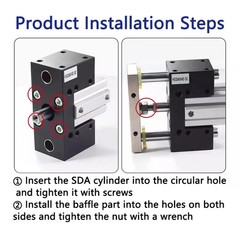 Cylinder Guide Bracket 32/40/50 for Fixing The Rack Extension Rod Accessory