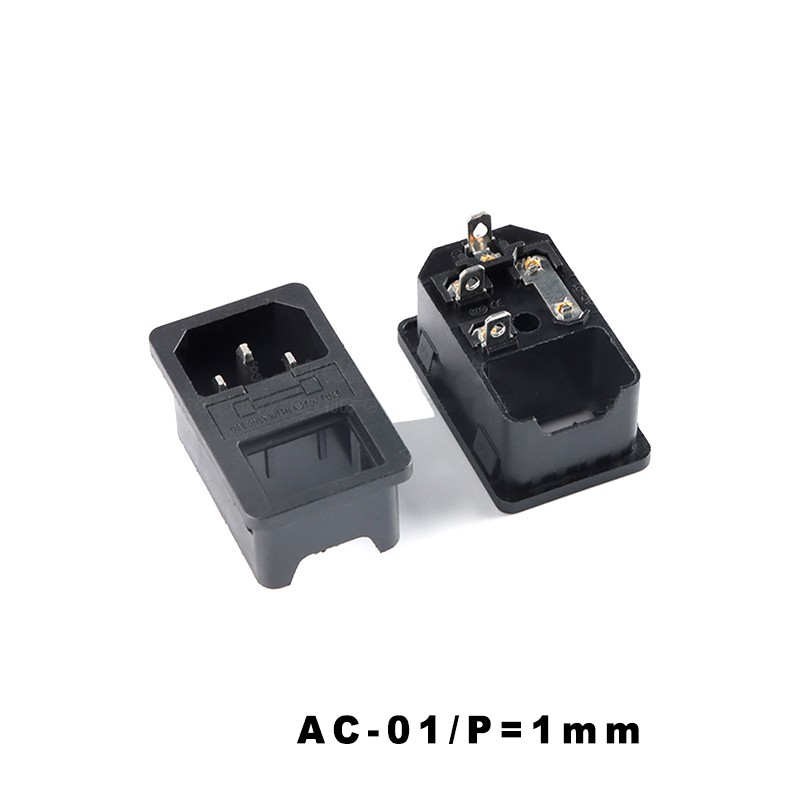 IEC Power Socket Connector AC 250V 10A Male Female Plug Jack 3 Pin PCB Panel