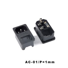 IEC Power Socket Connector AC 250V 10A Male Female Plug Jack 3 Pin PCB Panel