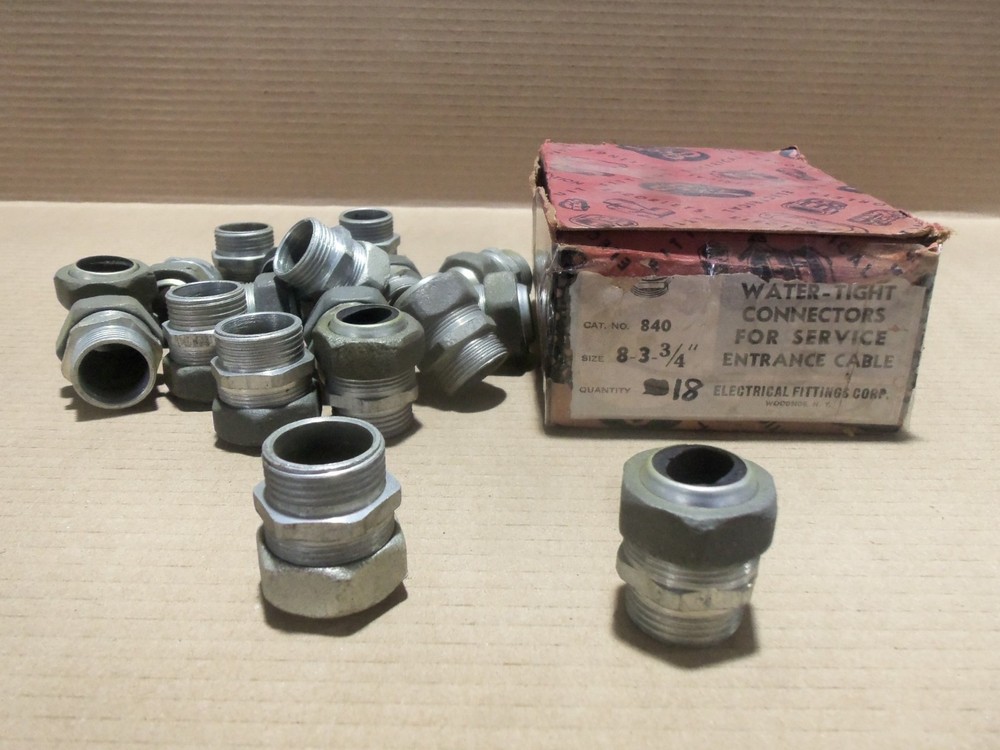 Efcor 840 Box of 18 8-3-3/4″ Watertight Connector For Service Entrance Cable AK