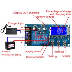 30A 6-60V LCD Display Li-ion Battery Charger Protection Control Board New