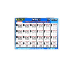 EGSCST 30 Values 265 PCS Inductor Assortment Kit from 1uH to 100mH 6 * 8mm DI…