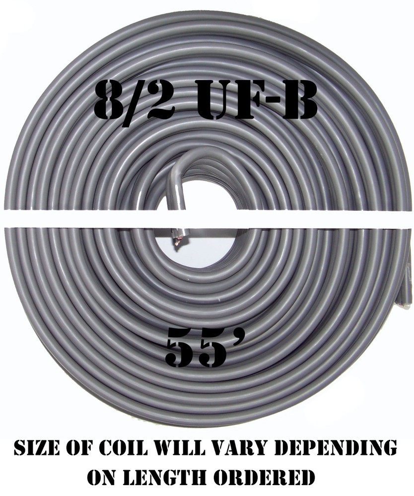 8/2 UF-B x 55′ Southwire Underground Feeder Cable