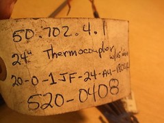 NEW Hartley Controls Thermocoupler w/ 15″ Wire 20-0-1JF-24-AU-185R 520-0408
