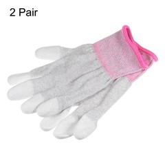 2 Pairs ESD Anti Static Gloves 19cm Thickened PC Gloves(Small), Pink