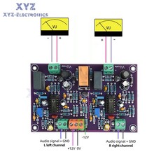 DC12-15V Positive&Negative Power Supply Professional VU Meter Head Driver Board