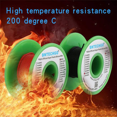 28 Gauge Silicone Wire Spool red 50ft and Black 50ft Flexible 28 AWG Stranded…