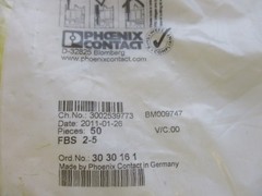 PHOENIX CONTACT FBS 2-5 RED, 50 PCS PER LOT, IN ORIGINAL BAGS